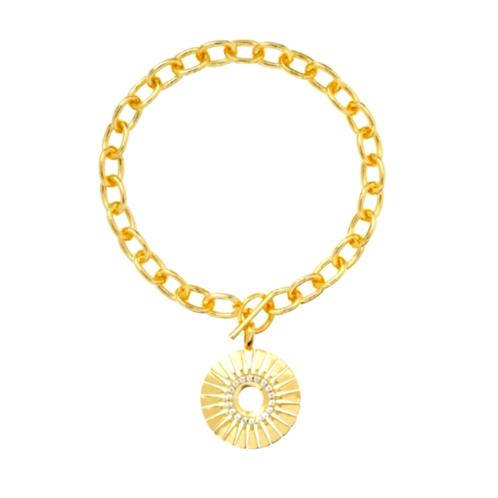 New! Kendra Scott on trend paperclip chain bracelet 14K Gold over brass
